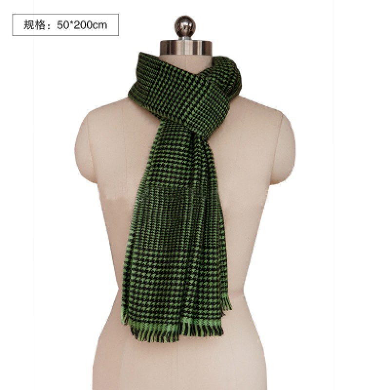 Pure Cashmere Scarves Black Plaid Women Fashional Winter Scarf